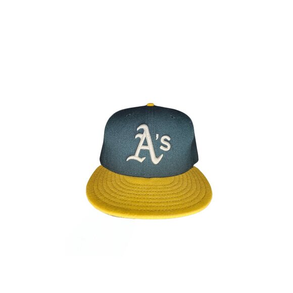 New Era 59Fifty Oakland A's Fitted Baseball Cap - Size 7 3/8 - Picture 1 of 5